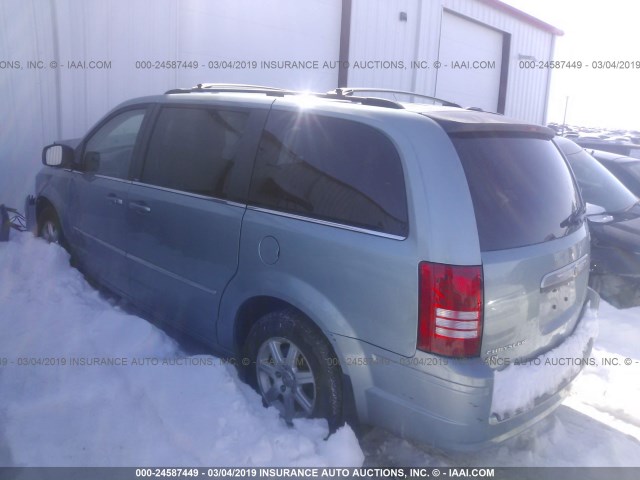 2A8HR54X79R600930 - 2009 CHRYSLER TOWN & COUNTRY TOURING Light Blue photo 3