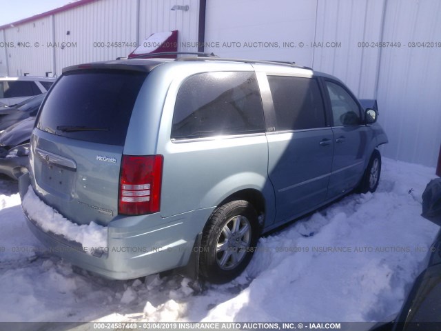 2A8HR54X79R600930 - 2009 CHRYSLER TOWN & COUNTRY TOURING Light Blue photo 4