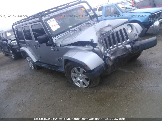 1C4HJWEG5GL229629 - 2016 JEEP WRANGLER UNLIMITE SAHARA SILVER photo 1