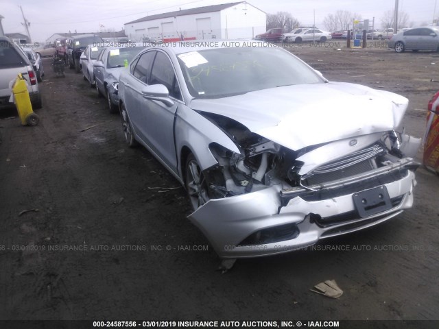 3FA6P0K90DR252215 - 2013 FORD FUSION TITANIUM SILVER photo 1