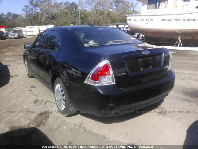 3FAHP06Z67R264540 - 2007 FORD FUSION S BLACK photo 3