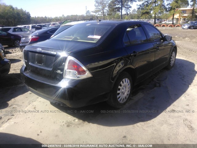 3FAHP06Z67R264540 - 2007 FORD FUSION S BLACK photo 4