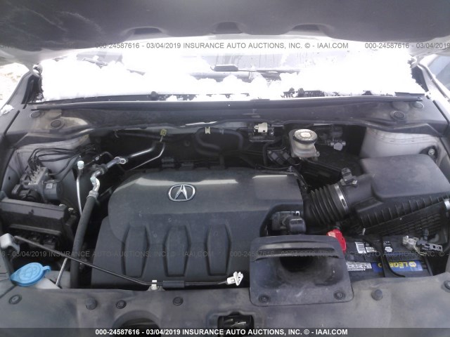 5J8TB4H5XDL024228 - 2013 ACURA RDX TECHNOLOGY SILVER photo 10