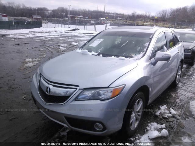 5J8TB4H5XDL024228 - 2013 ACURA RDX TECHNOLOGY SILVER photo 2