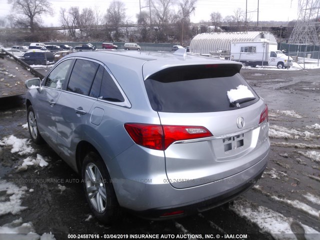 5J8TB4H5XDL024228 - 2013 ACURA RDX TECHNOLOGY SILVER photo 3