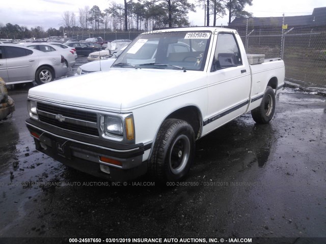 1GCCS14Z0M8127974 - 1991 CHEVROLET S TRUCK S10 WHITE photo 2