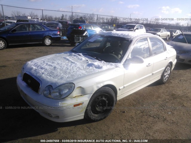 KMHWF25H25A205416 - 2005 HYUNDAI SONATA GL WHITE photo 2