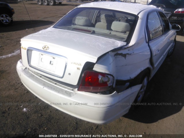 KMHWF25H25A205416 - 2005 HYUNDAI SONATA GL WHITE photo 6