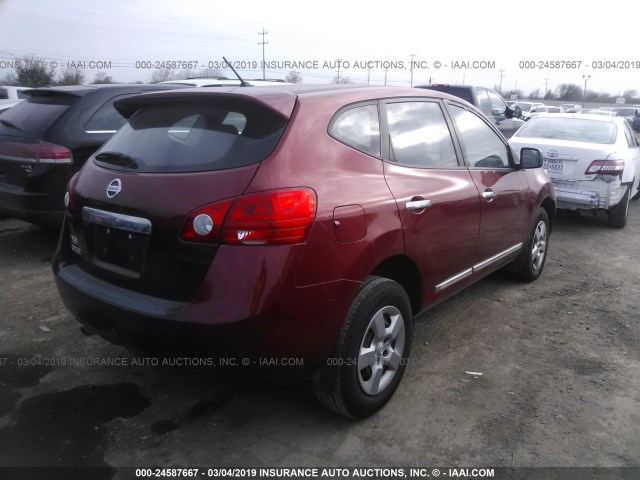 JN8AS5MT7BW161174 - 2011 NISSAN ROGUE S/SV/KROM RED photo 4