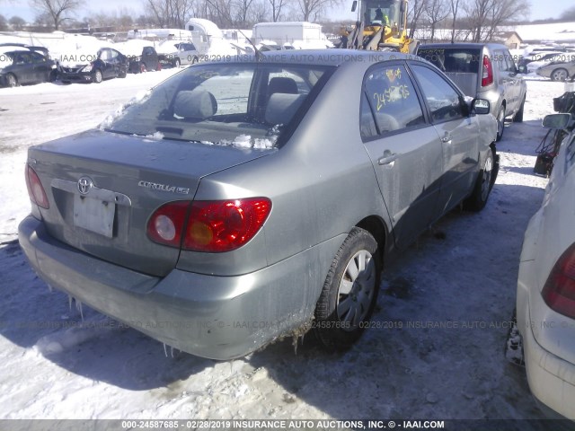 2T1BR32E24C281884 - 2004 TOYOTA COROLLA CE/LE/S GRAY photo 4