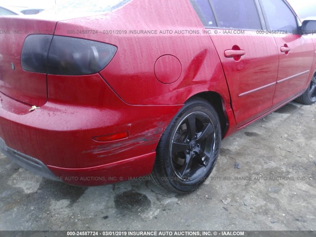 JM1BK323461533192 - 2006 MAZDA 3 S RED photo 6