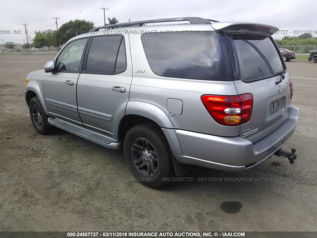 5TDZT34A84S209430 - 2004 TOYOTA SEQUOIA SR5 SILVER photo 3