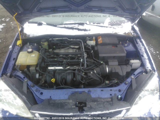 1FAFP34N85W122547 - 2005 FORD FOCUS ZX4 BLUE photo 10