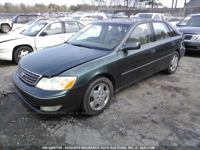 4T1BF28B44U386067 - 2004 TOYOTA AVALON XL/XLS GREEN photo 2