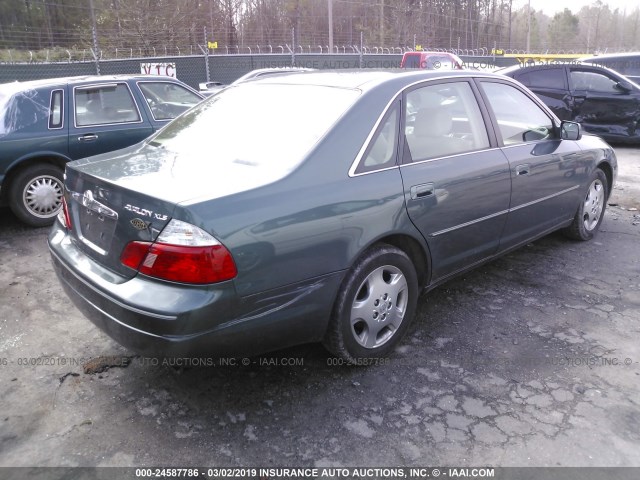 4T1BF28B44U386067 - 2004 TOYOTA AVALON XL/XLS GREEN photo 4