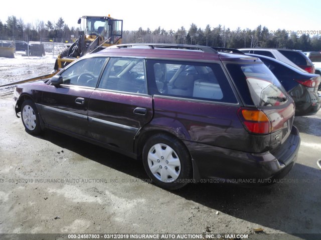 4S3BH6352Y7301027 - 2000 SUBARU LEGACY L MAROON photo 3