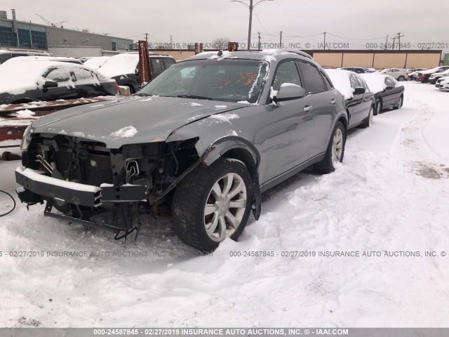 JNRAS08W55X219493 - 2005 INFINITI FX35 SILVER photo 2