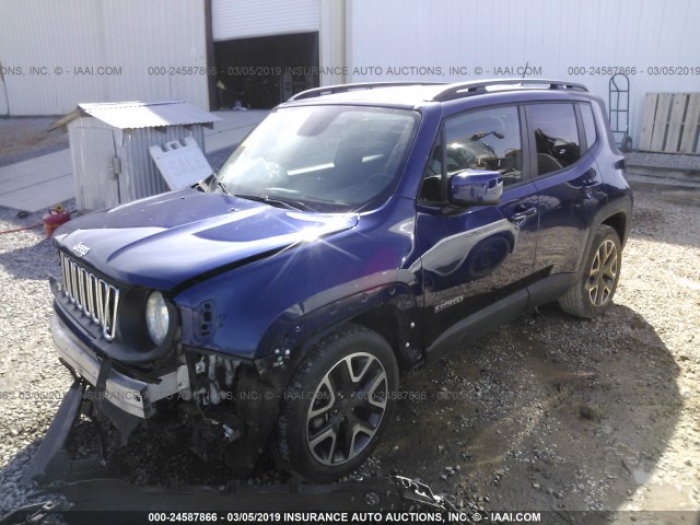 ZACCJABB8HPE68790 - 2017 JEEP RENEGADE LATITUDE BLUE photo 2