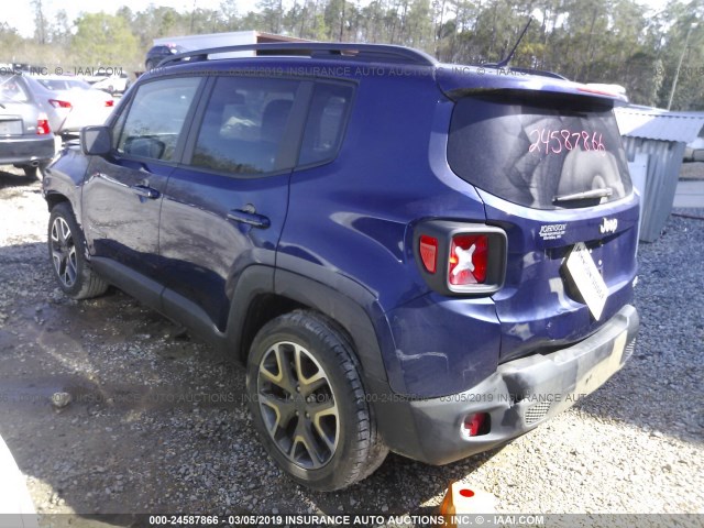 ZACCJABB8HPE68790 - 2017 JEEP RENEGADE LATITUDE BLUE photo 3