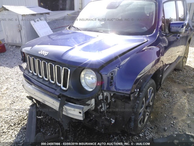 ZACCJABB8HPE68790 - 2017 JEEP RENEGADE LATITUDE BLUE photo 6