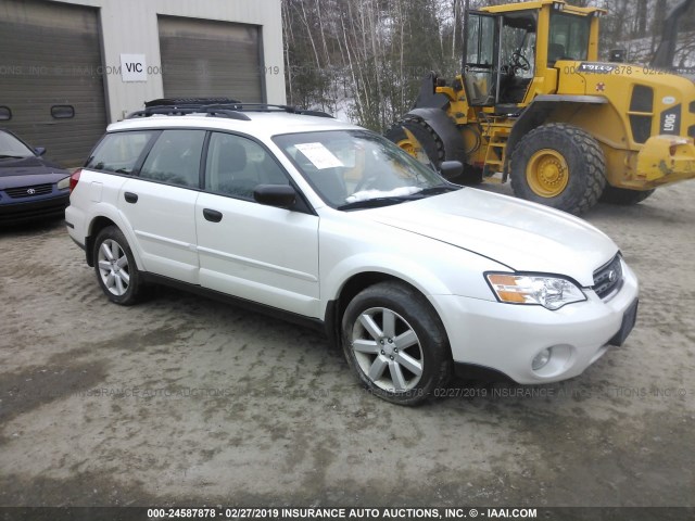 4S4BP61CX77305096 - 2007 SUBARU LEGACY OUTBACK 2.5I WHITE photo 1