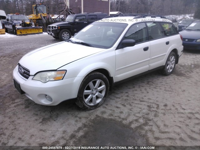 4S4BP61CX77305096 - 2007 SUBARU LEGACY OUTBACK 2.5I WHITE photo 2