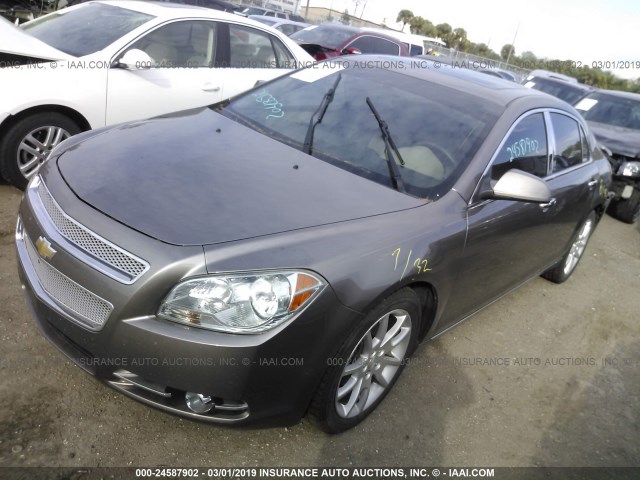 1G1ZE5E02CF220880 - 2012 CHEVROLET MALIBU LTZ GRAY photo 2