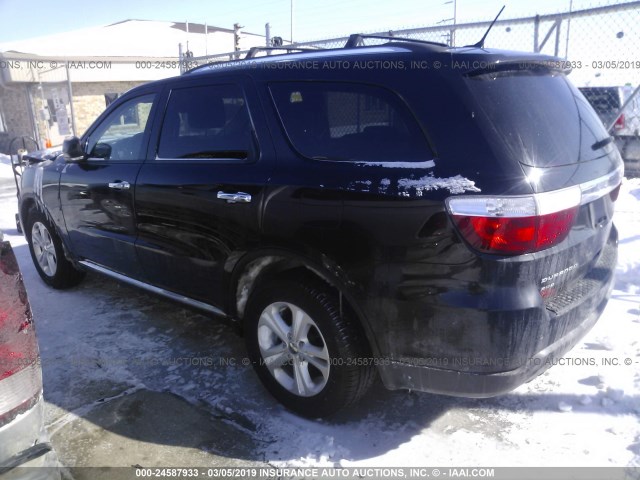 1C4RDJDG0DC667311 - 2013 DODGE DURANGO CREW BLACK photo 3