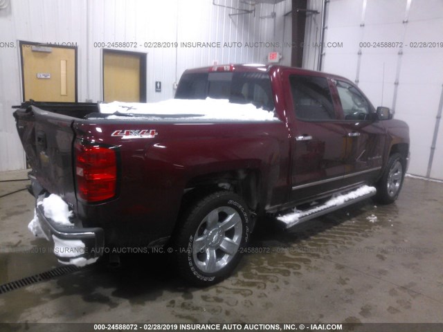 3GCUKSEC8EG468927 - 2014 CHEVROLET SILVERADO K1500 LTZ MAROON photo 4