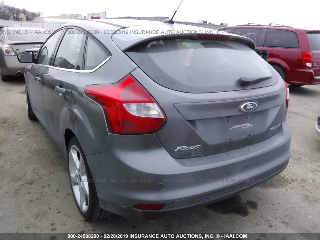 1FADP3N20DL116639 - 2013 FORD FOCUS TITANIUM GRAY photo 3