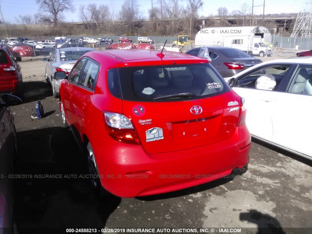 2T1KU40E69C005335 - 2009 TOYOTA COROLLA MATRIX  RED photo 3