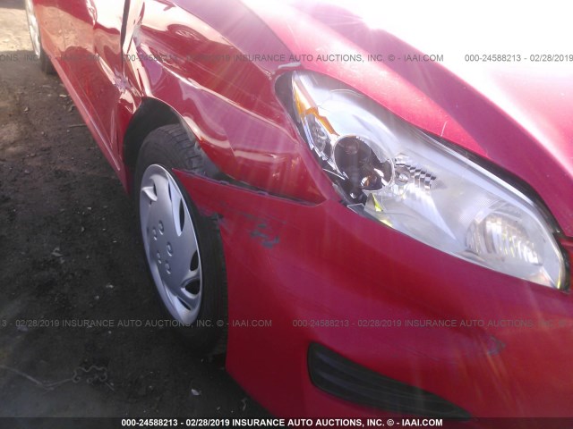 2T1KU40E69C005335 - 2009 TOYOTA COROLLA MATRIX  RED photo 6