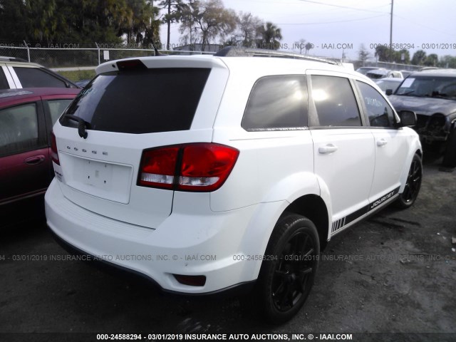 3C4PDCBBXGT112708 - 2016 DODGE JOURNEY SXT WHITE photo 4