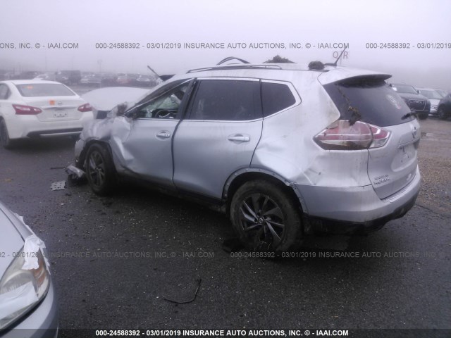 5N1AT2MT4GC897095 - 2016 NISSAN ROGUE S/SL/SV SILVER photo 3