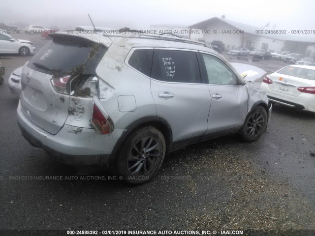 5N1AT2MT4GC897095 - 2016 NISSAN ROGUE S/SL/SV SILVER photo 4