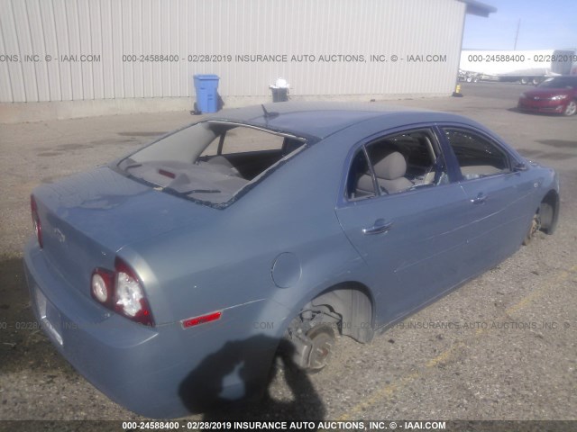 1G1ZG57B08F162266 - 2008 CHEVROLET MALIBU LS Light Blue photo 4