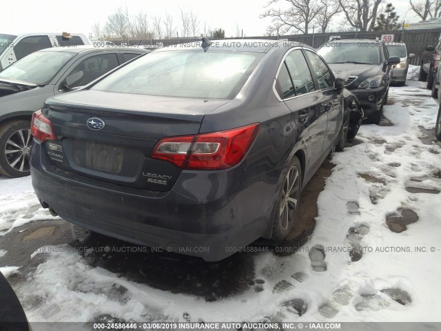 4S3BNAN64H3019139 - 2017 SUBARU LEGACY 2.5I LIMITED BLUE photo 4