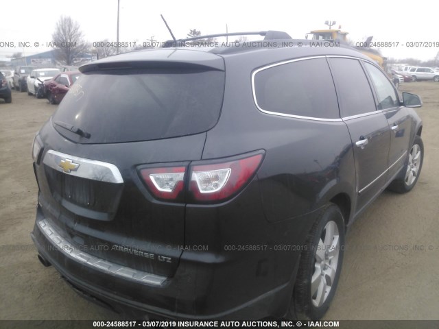 1GNKVJKD6EJ282542 - 2014 CHEVROLET TRAVERSE LTZ BLACK photo 4