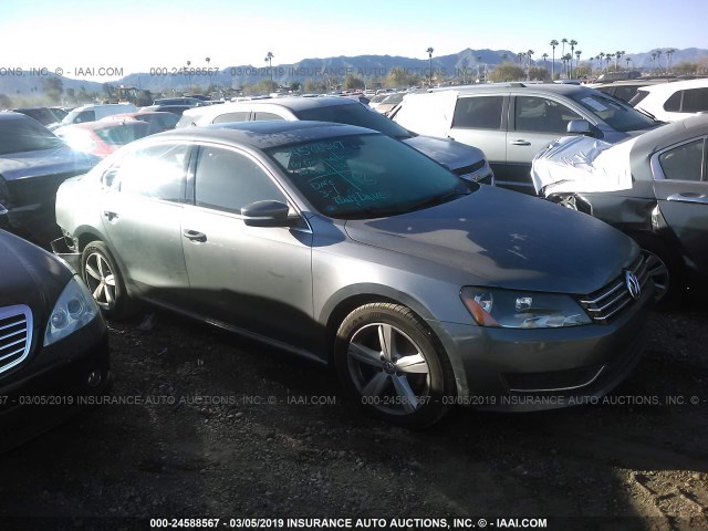 1VWBP7A34DC017245 - 2013 VOLKSWAGEN PASSAT SE GRAY photo 1