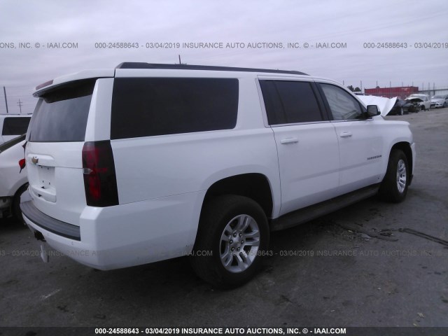 1GNSCGKC6HR368567 - 2017 CHEVROLET SUBURBAN C1500  LS WHITE photo 4