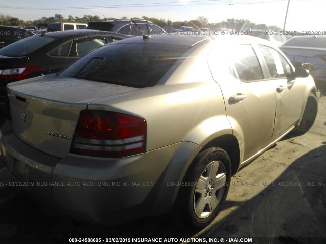 1B3LC46B89N520307 - 2009 DODGE AVENGER SE/SXT TAN photo 4