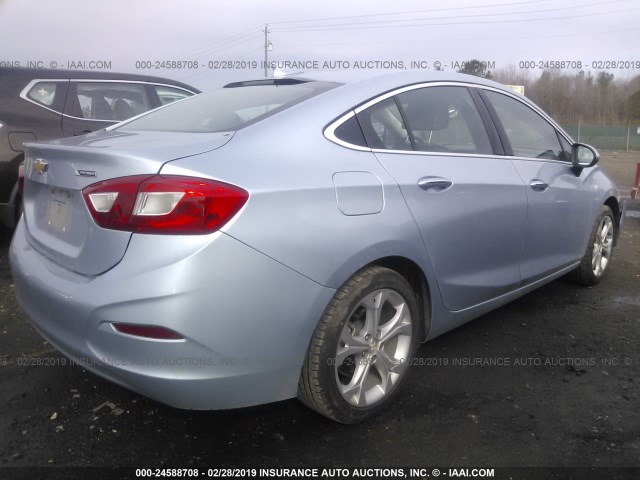 1G1BF5SM3H7162852 - 2017 CHEVROLET CRUZE PREMIER Light Blue photo 4