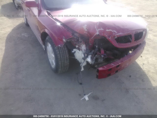 1LNHM86SX4Y650276 - 2004 LINCOLN LS BURGUNDY photo 6