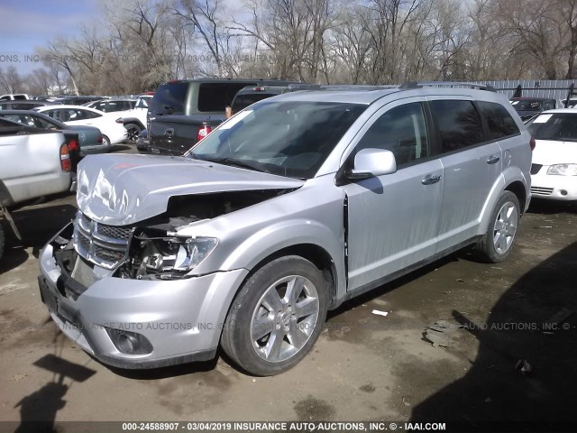 3C4PDDDGXET164593 - 2014 DODGE JOURNEY LIMITED SILVER photo 2