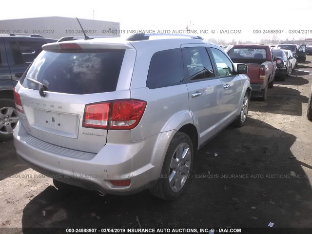 3C4PDDDGXET164593 - 2014 DODGE JOURNEY LIMITED SILVER photo 4