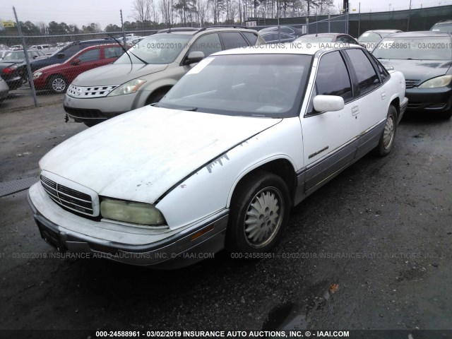 2G4WF55L6R1452430 - 1994 BUICK REGAL GRAN SPORT WHITE photo 2