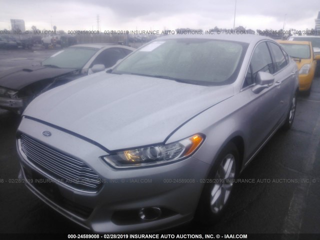 3FA6P0HR1DR345817 - 2013 FORD FUSION SE SILVER photo 2