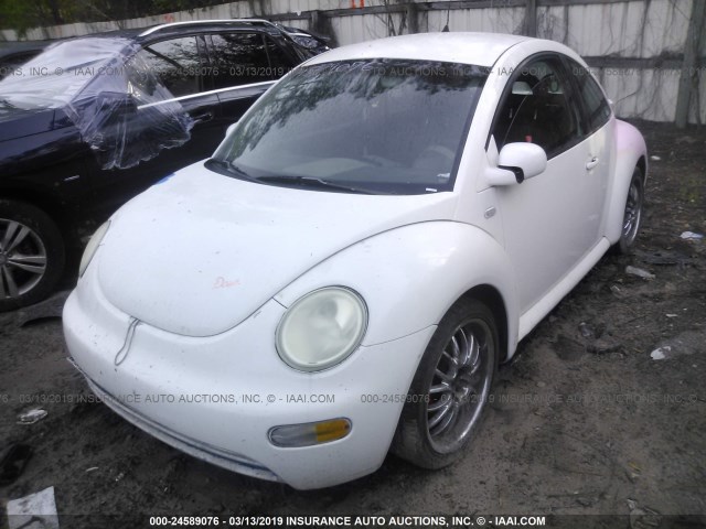 3VWBS21C61M419280 - 2001 VOLKSWAGEN NEW BEETLE GL WHITE photo 2