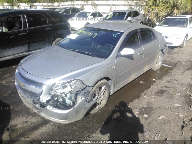 1G1ZH57B18F163696 - 2008 CHEVROLET MALIBU 1LT ვერცხლისფერი ფოტო 2