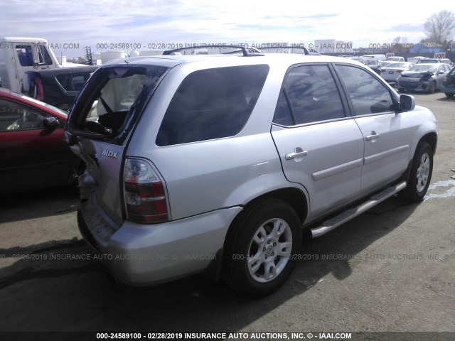 2HNYD186X6H535048 - 2006 ACURA MDX TOURING SILVER photo 4